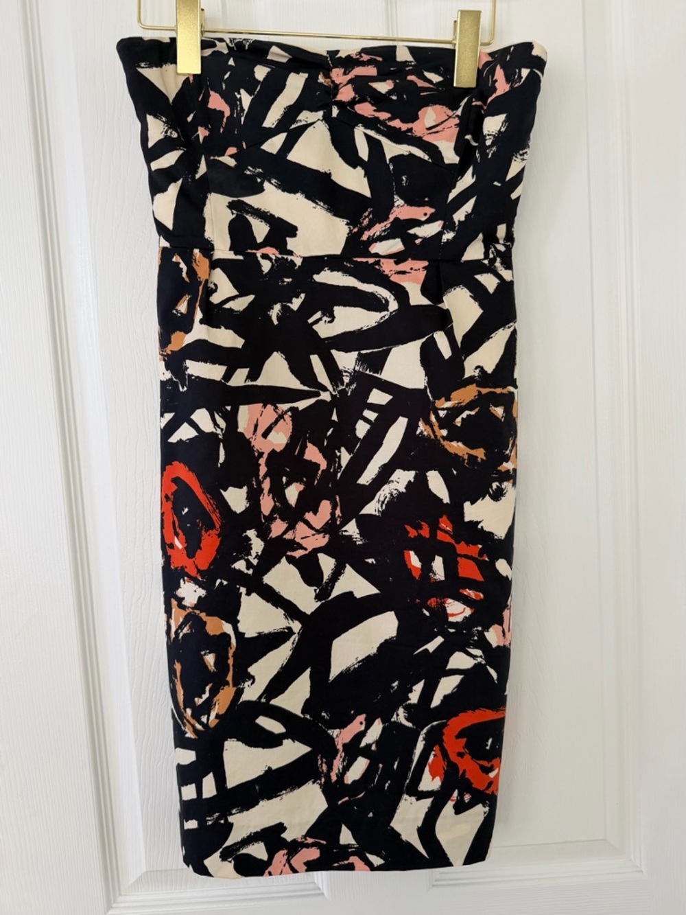 J. Crew Abstract Print Strapless Dress (almost vintage!)